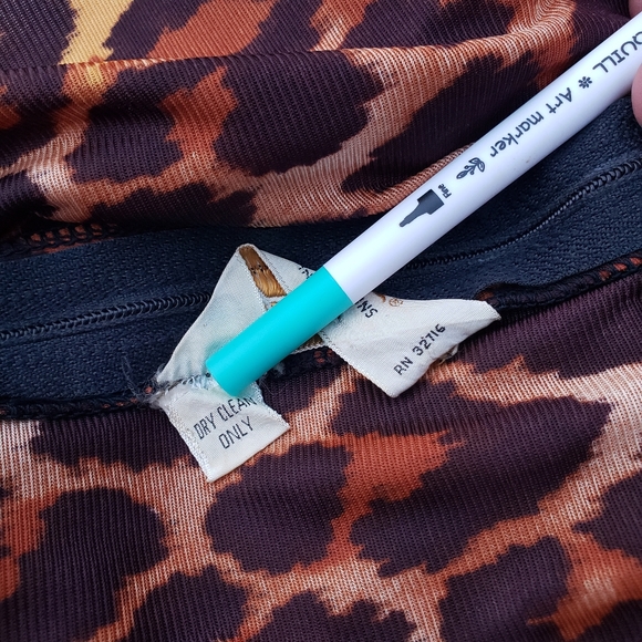 Vintage 60's/70's Mod Leopard Print Mock Neck Back Zipped Sleeveless Top - Picture 6 of 6